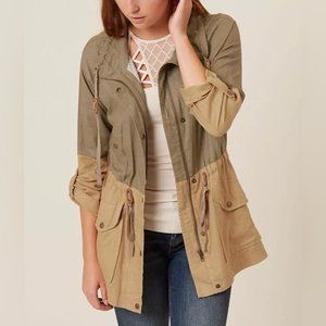 BLU PEPPER Utility Color Block Jacket